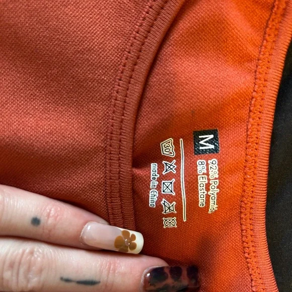 SHEIN Crop Top Bundle - Orange, Mauve, Black, Tan - Picture 3 of 3